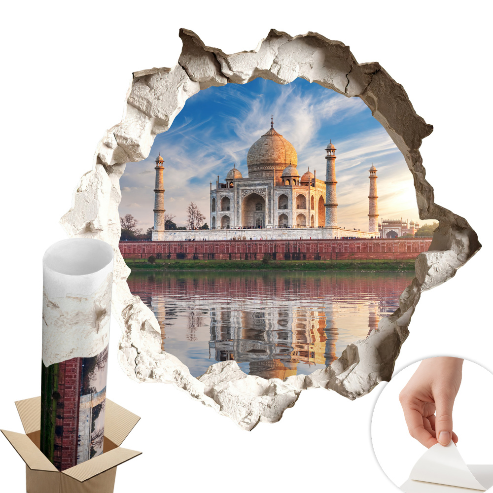 Fototapeta diera v stene 130x123 Exotický pamätník