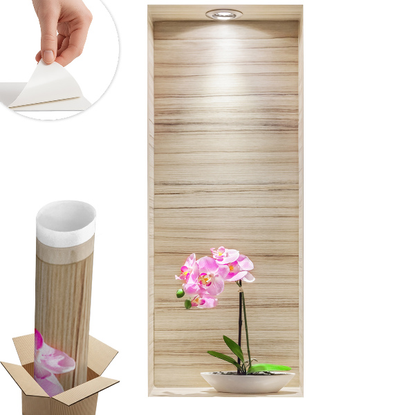 3d samolepka na stenu 52x130 Elegancia orchideí