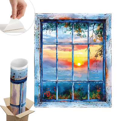 Fototapeta okno 3D 49x60 Okno na západ