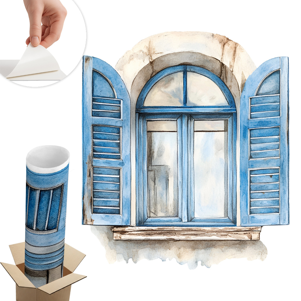 Fototapeta okno 3D 52x60 Drevené okenice