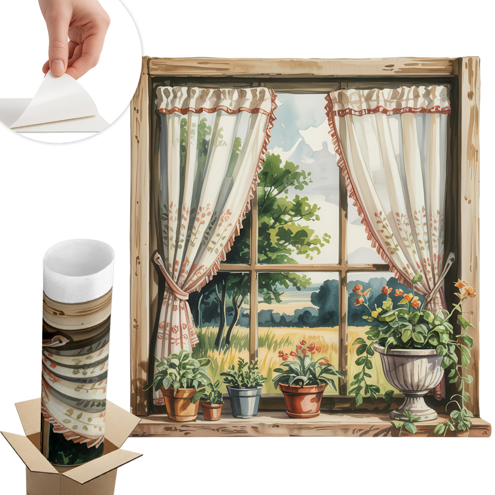 Fototapeta okno 3D 58x60 Idylické okno