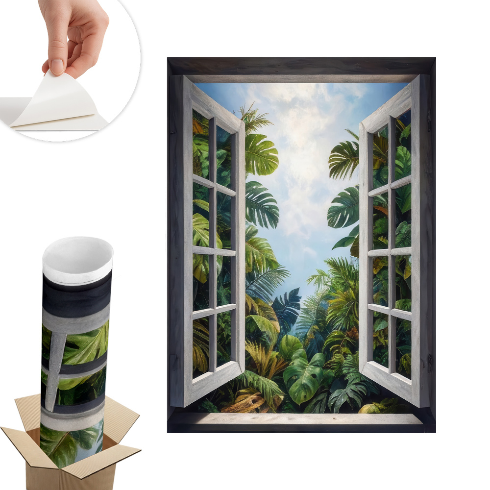 Fototapeta okno 3D 43x60 Exotický výhľad