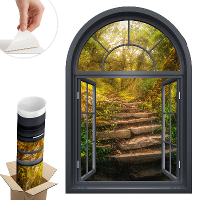 Fototapeta okno 3D 54x80 Lesné okno