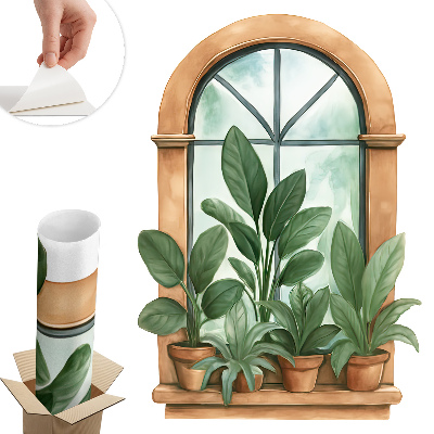 Fototapeta okno 3D 56x80 Rastliny do okna.