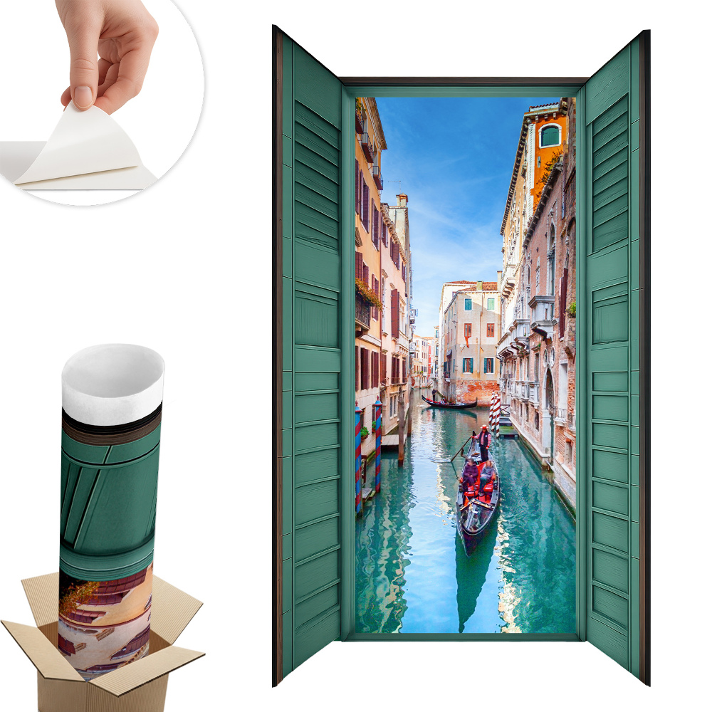 Fototapeta okno 3D 46x80 Malebný kanál