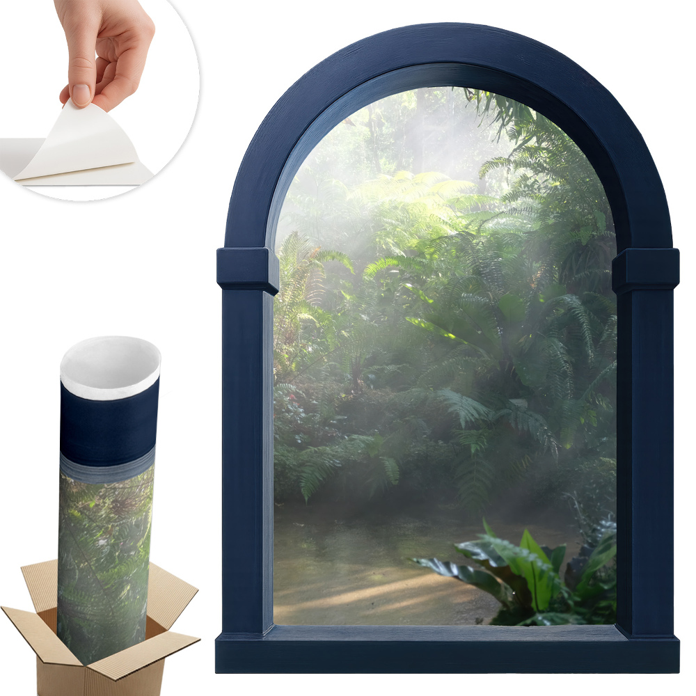 Fototapeta okno 3D 57x80 Tajomná džungľa