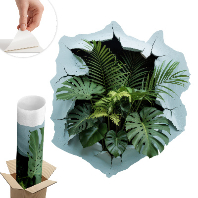 Nálepka na stenu diera 3D 72x80 Výbuch závodu