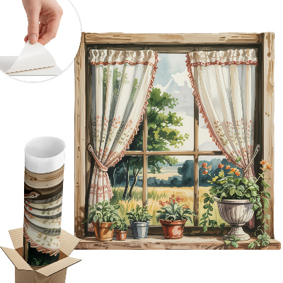 Fototapeta okno 3D 78x80 Idylické okno