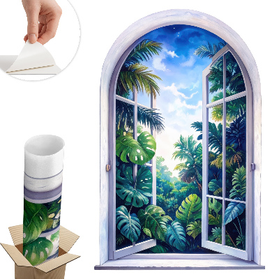 Fototapeta okno 3D 53x80 Tropický výhľad