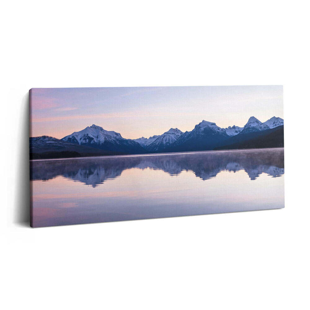 Fotoobraz na plátne 100x50 Hory odrážajúce sa v jazere.