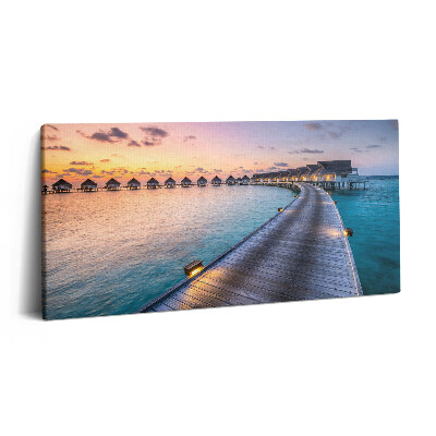 Fotoobraz na plátne 100x50 Cesta do raja pri západe slnka.