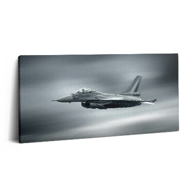 Obraz na plátne 100x50 Stíhačka v oblakoch