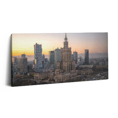 Obraz na plátne 100x50 Mesto pri západe slnka.