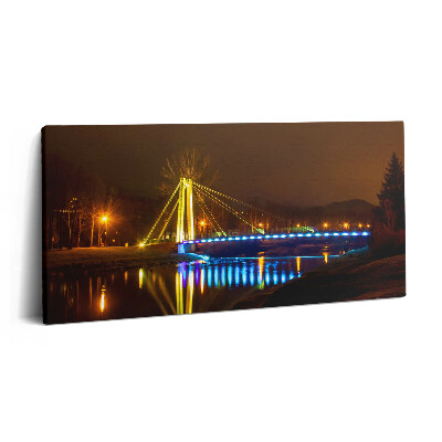 Obraz na plátne 100x50 Most osvetlený farebnými svetlami
