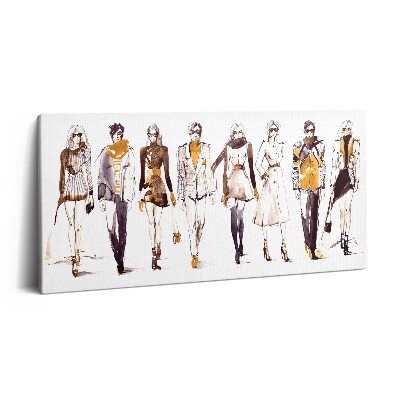 Fotoobraz na plátne 120x60 Módna prehliadka v jesenných tónoch