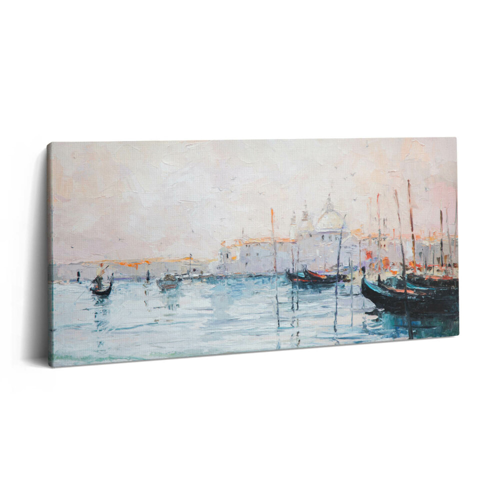 Obraz na plátne 120x60 Pokojná lagúna s gondolami