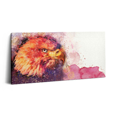Obraz na plátne 120x60 Ohnivý pohľad orla v akvareli