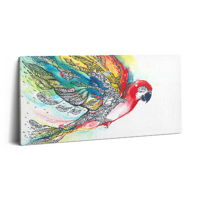 Obraz na plátne 120x60 Farebný let papagája