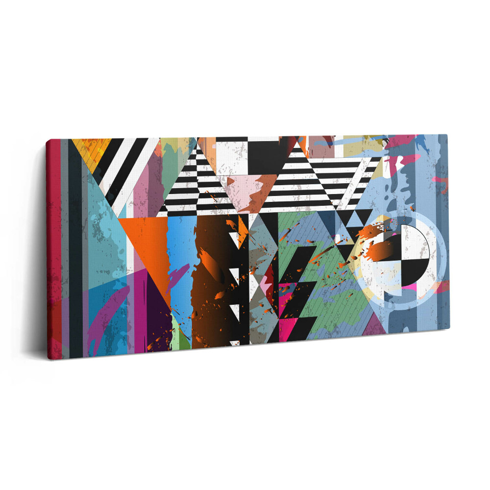 Obraz na plátne 120x60 Geometrické chaosové farby a tvary