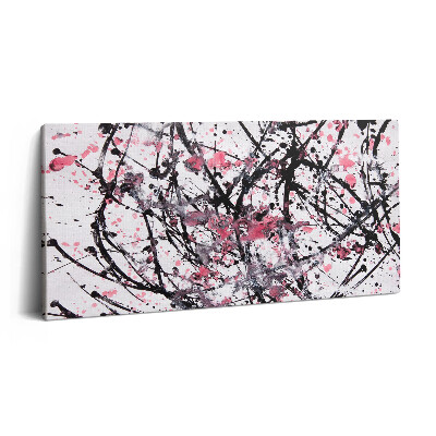 Fotoobraz na plátne 120x60 Chaotické ružové špliechanie na plátne