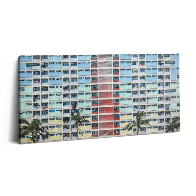 Fotoobraz na plátne 120x60 Farebné okná mesta