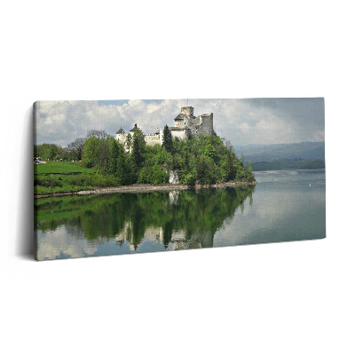 Fotoobraz na plátne 120x60 Hrad nad jazerom v prírode