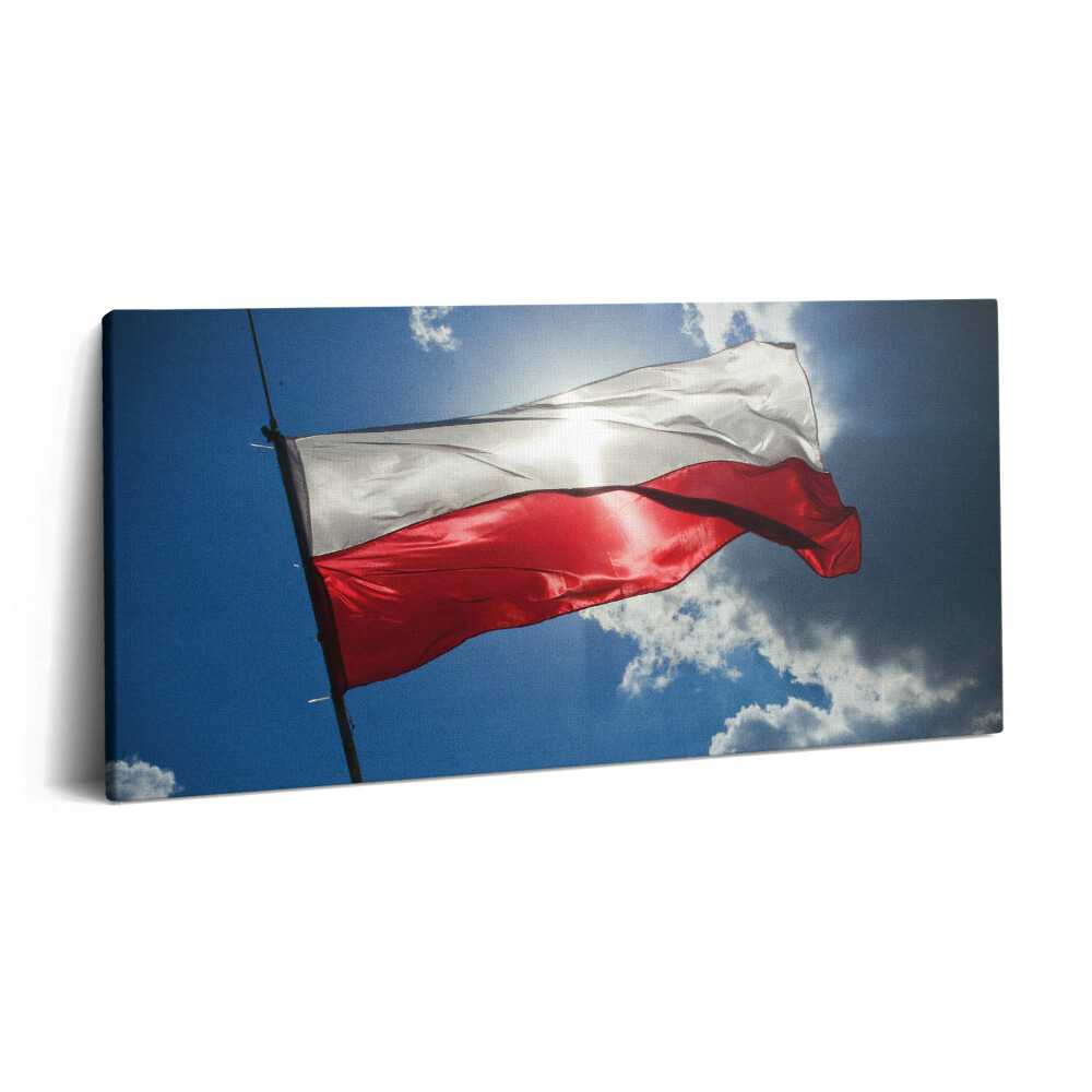 Fotoobraz na plátne 120x60 Vlajka na modrej oblohe