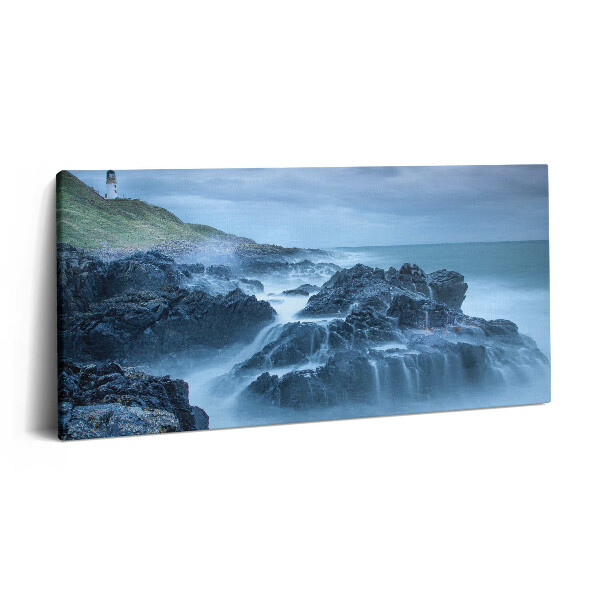 Obraz na plátne 120x60 Maják nad rozbúreným morom