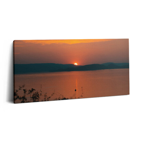 Fotoobraz na plátne 120x60 Západ slnka nad pokojným morom