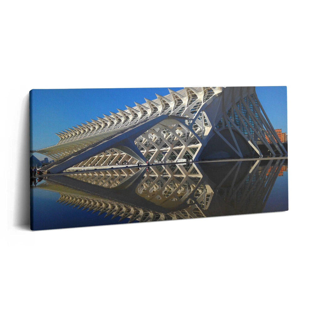 Fotoobraz na plátne 120x60 Moderná architektúra v odraze vody