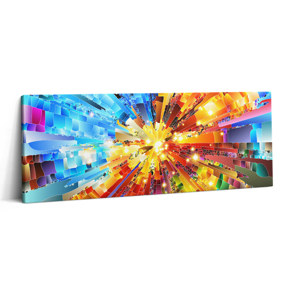 Obraz na plátne 125x50 Farebná explózia svetelných lúčov