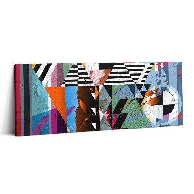 Fotoobraz na plátne 125x50 Geometrická abstrakcia s farebnými tvarmi