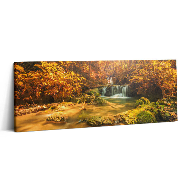 Fotoobraz na plátne 125x50 Jesenný vodopádový raj