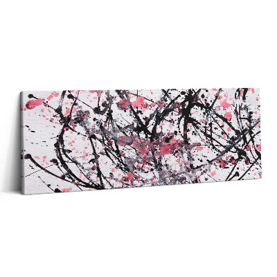 Fotoobraz na plátne 125x50 Ružové a čierne špliechanie chaosu