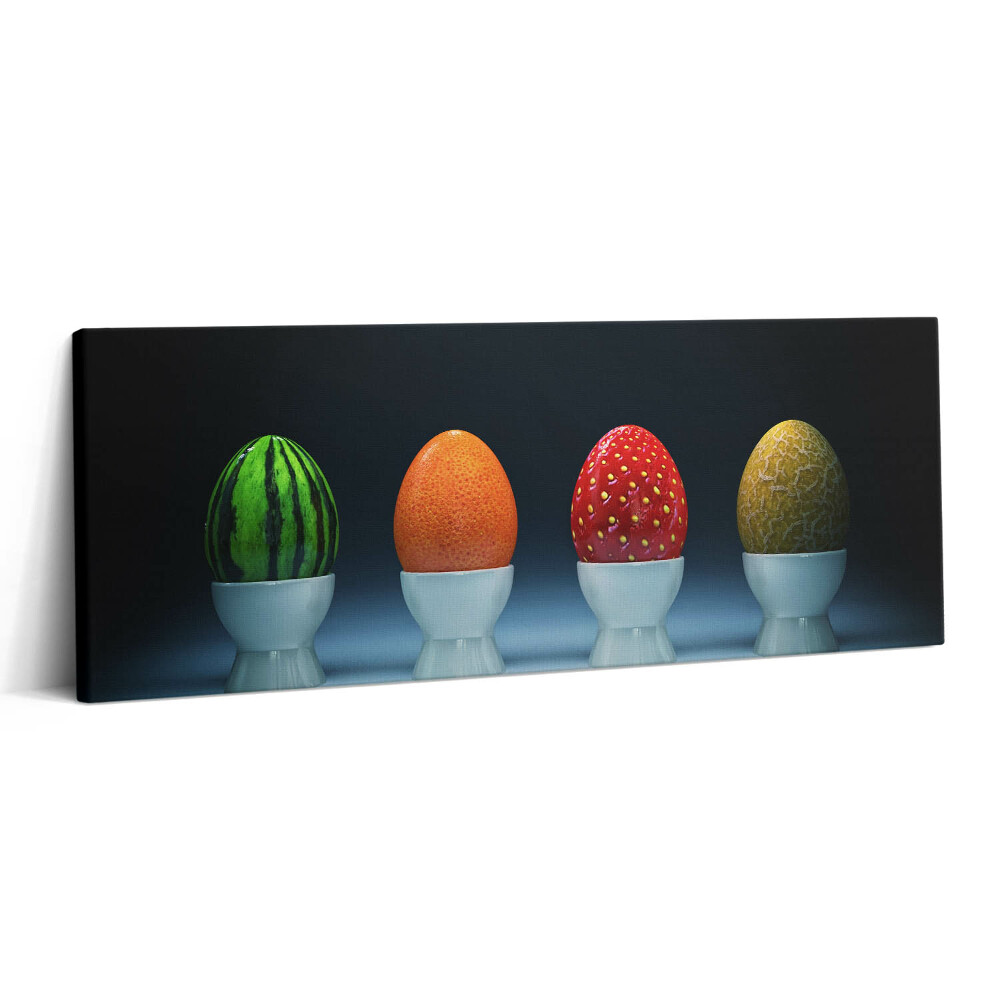 Obraz na plátne 125x50 Ovocné vajcia v stojanoch