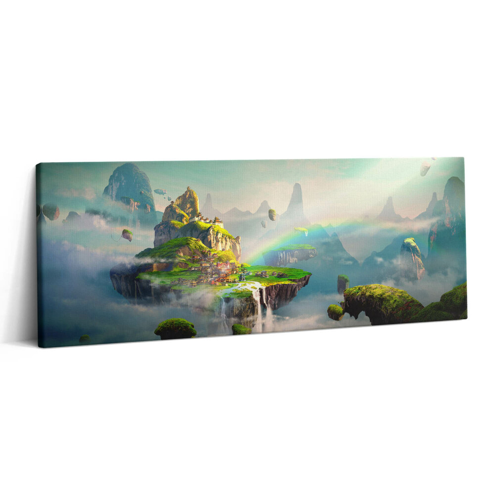 Fotoobraz na plátne 125x50 Plávajúce ostrovy v oblakoch