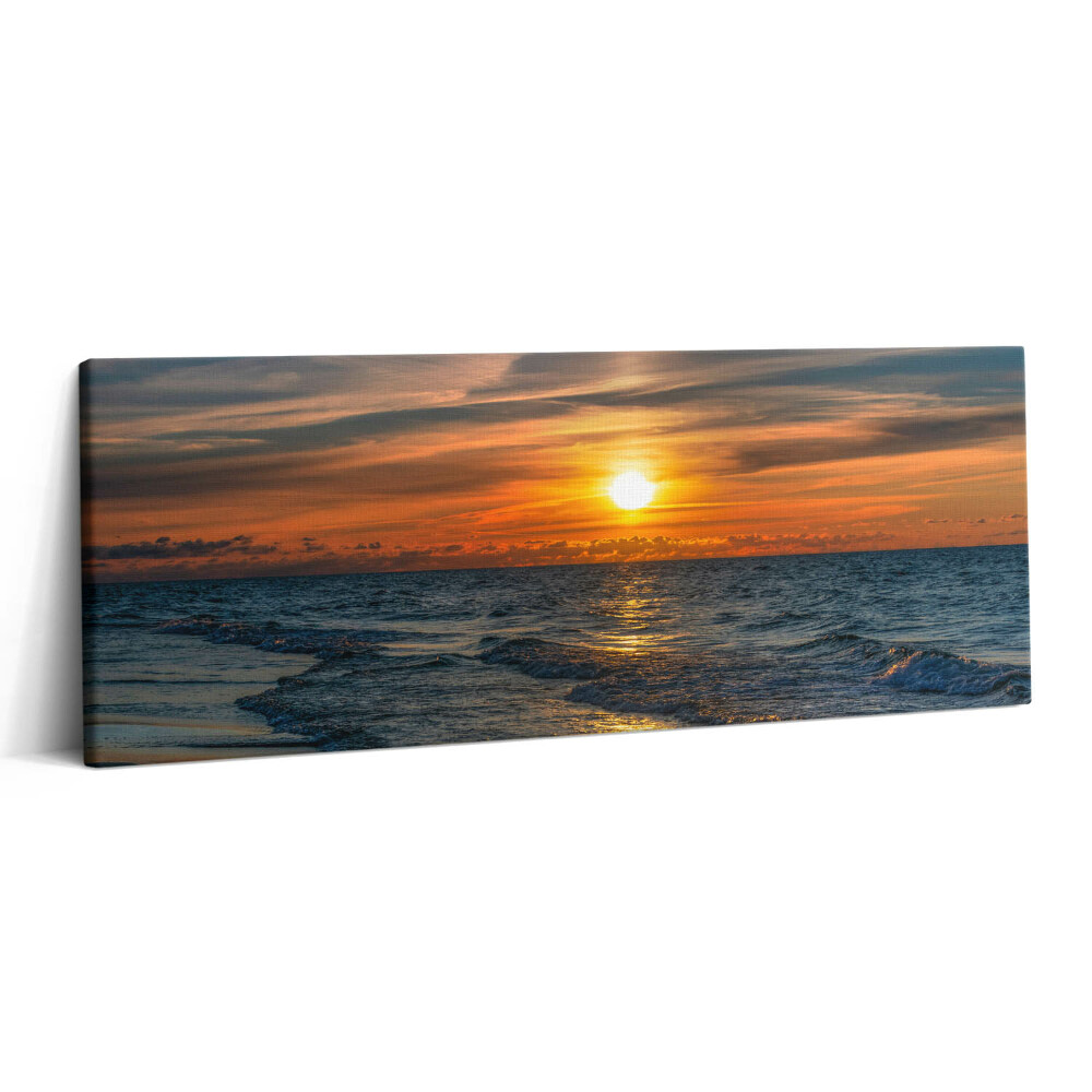 Obraz na plátne 125x50 Západ slnka nad oceánom
