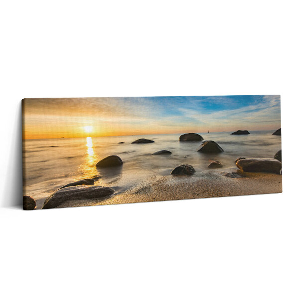 Fotoobraz na plátne 125x50 Pokojný západ slnka nad morom