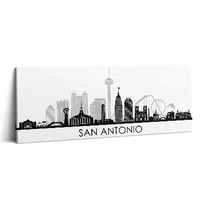 Obraz na plátne 125x50 San Antonio Skyline na Plátne