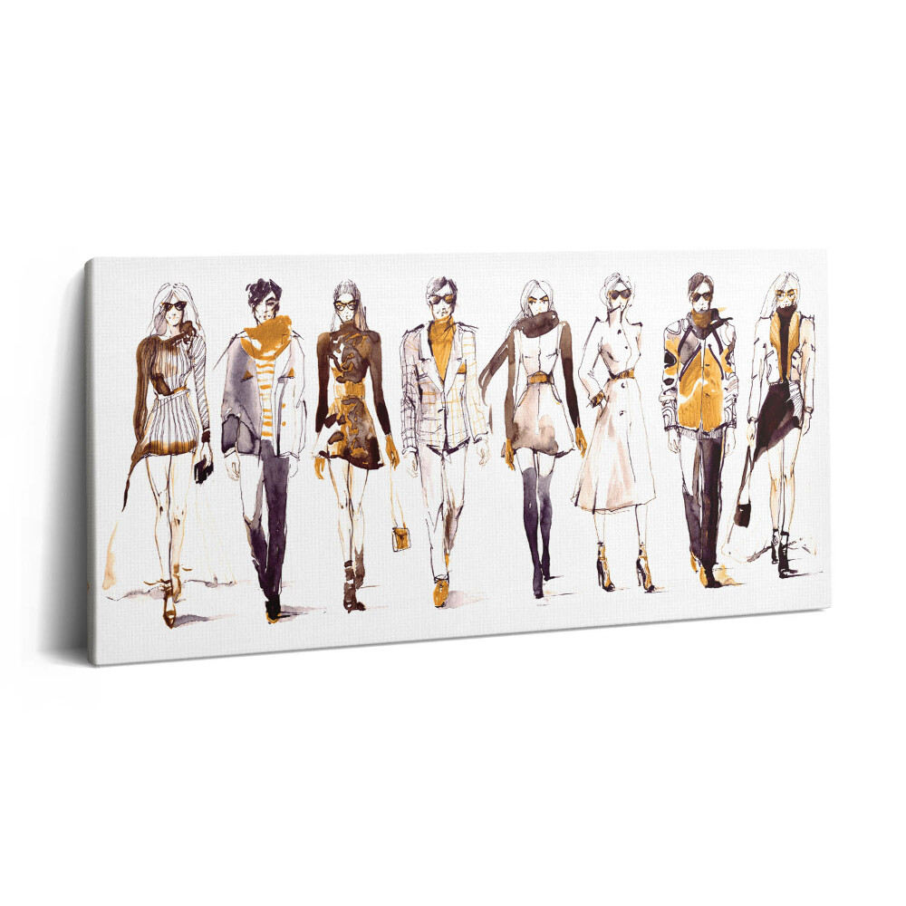 Fotoobraz na plátne 140x70 Módna prehliadka v jesenných tónoch