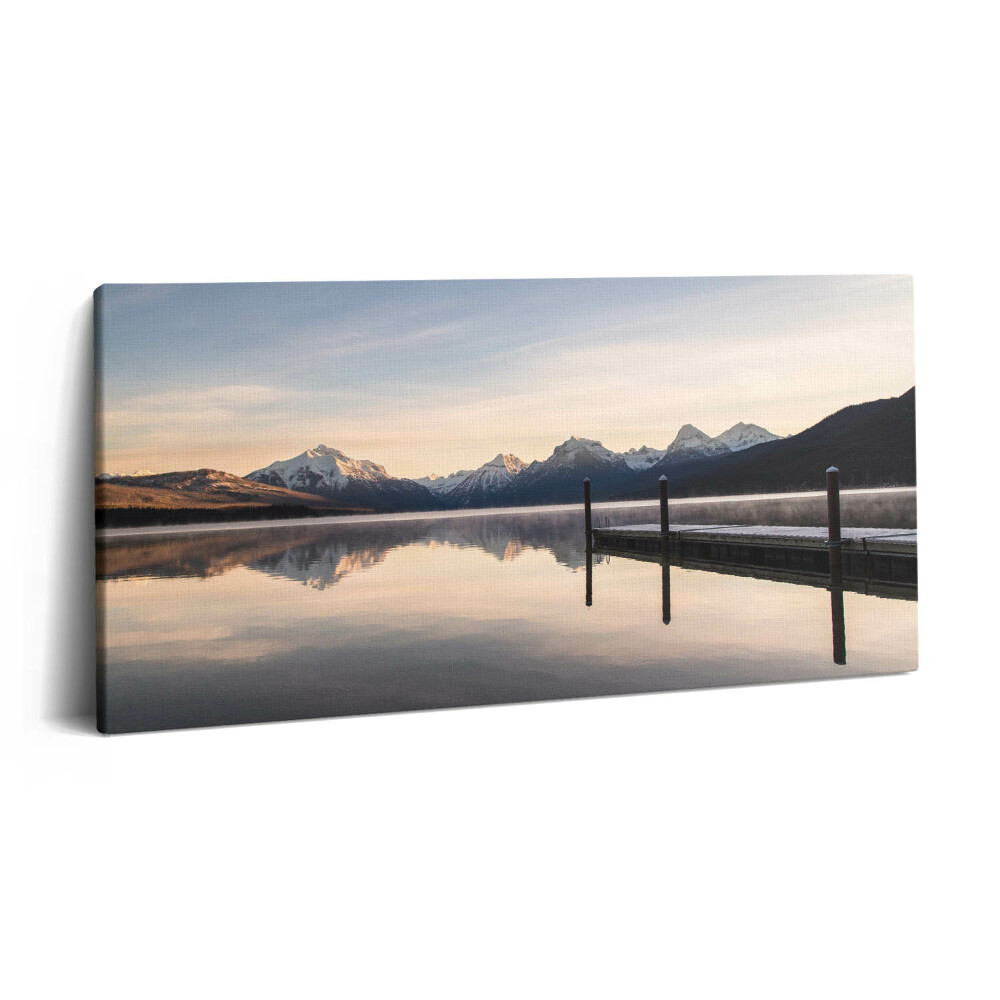 Obraz na plátne 140x70 Pokojné jazero pri západe slnka