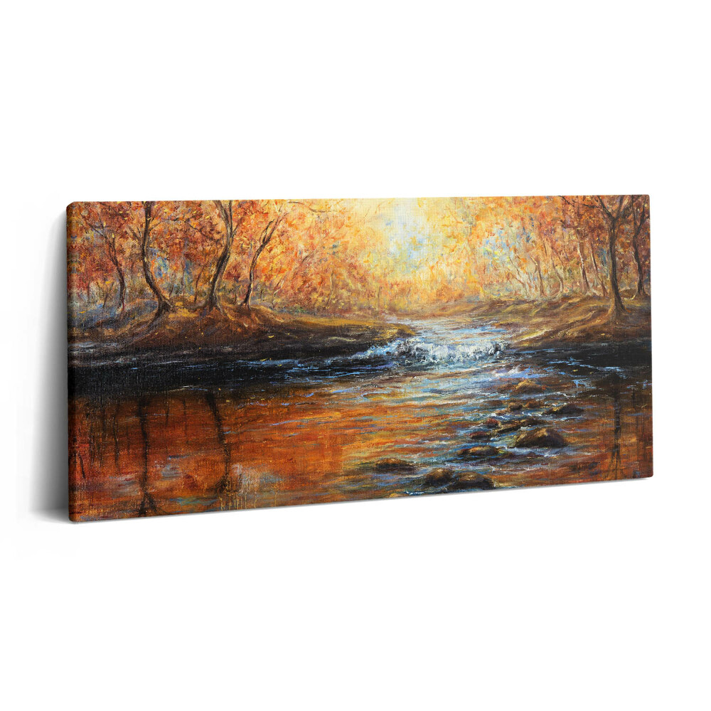 Fotoobraz na plátne 140x70 Jesenné svetlo nad riekou