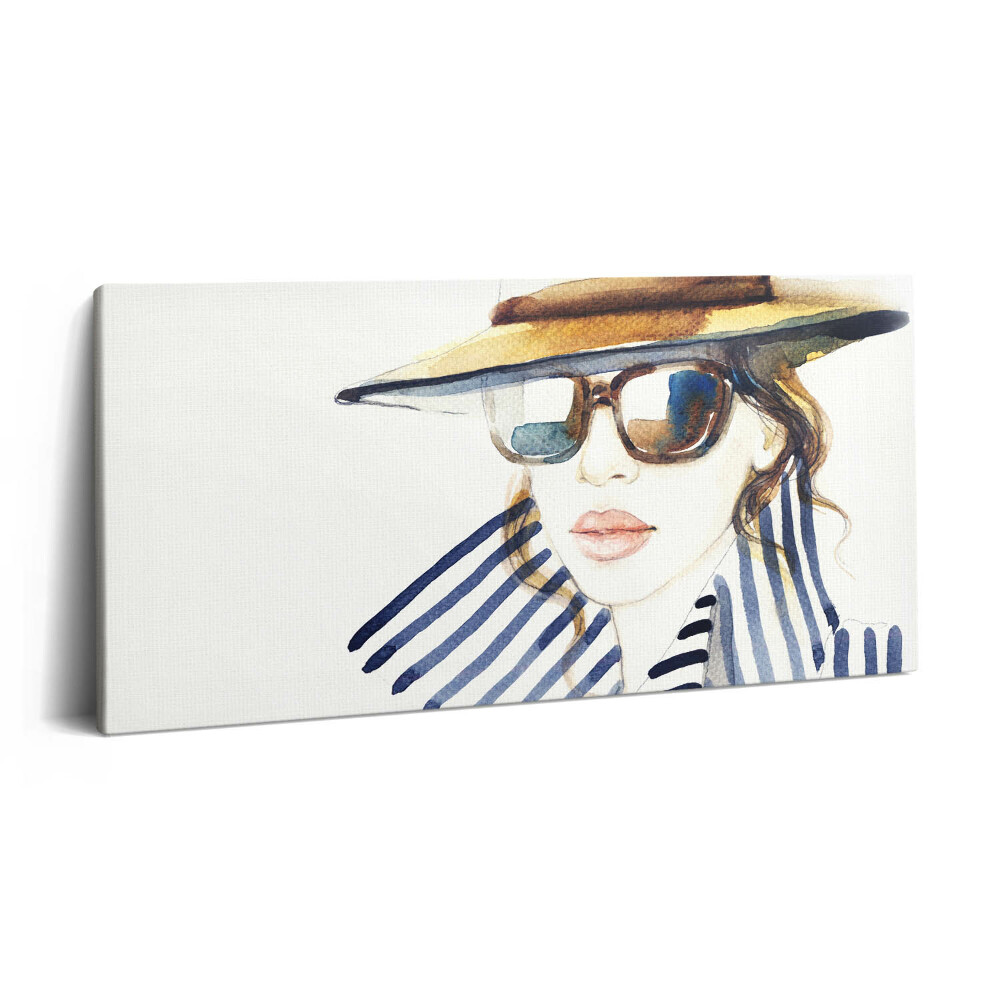 Obraz na plátne 140x70 Módna dáma v slnečných okuliaroch