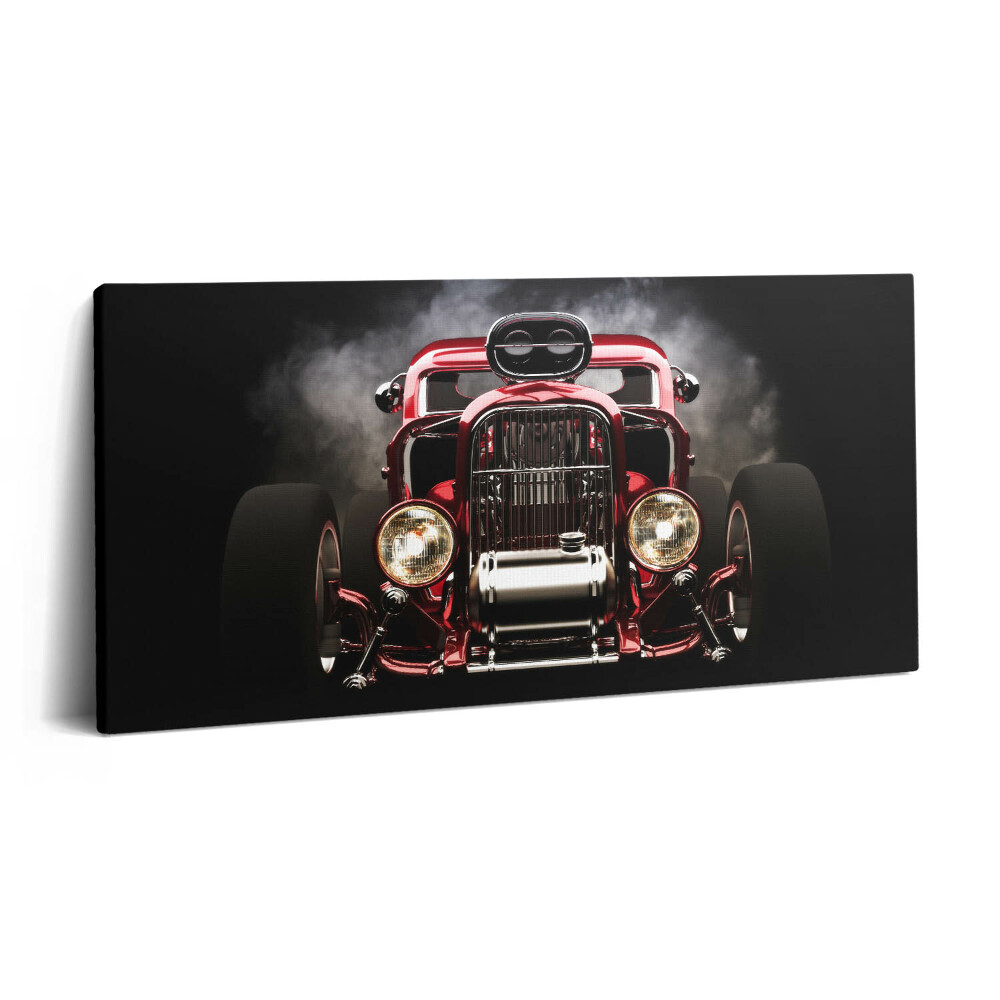 Obraz na plátne 140x70 Červený veterán v oblakoch dymu