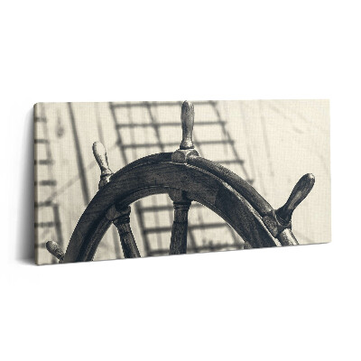 Fotoobraz na plátne 140x70 Kormidlo na otvorenom mori