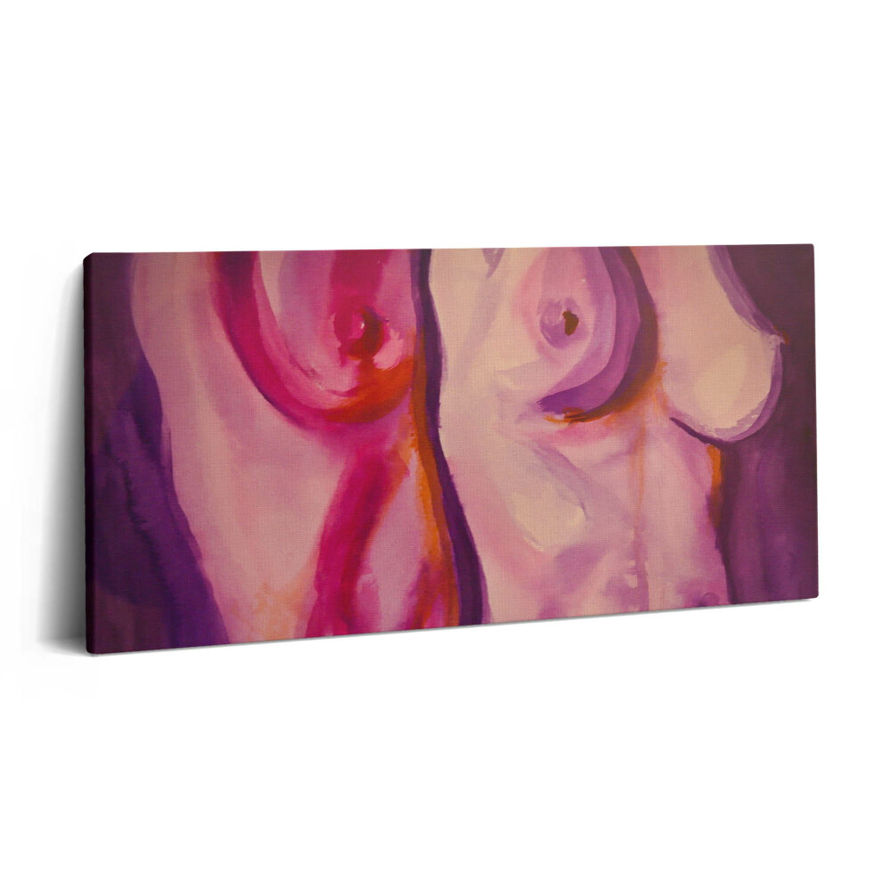 Fotoobraz na plátne 140x70 Ružové abstraktné siluety tiel