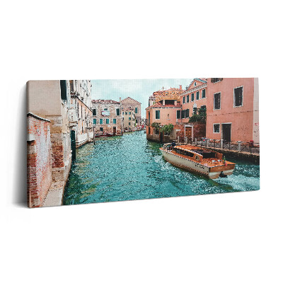 Fotoobraz na plátne 140x70 Plavba kanálom v Benátkach