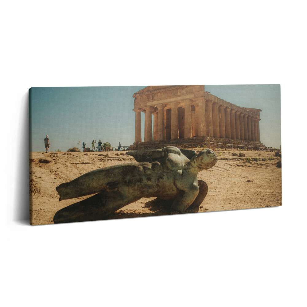 Fotoobraz na plátne 140x70 Padlý anjel pred chrámom