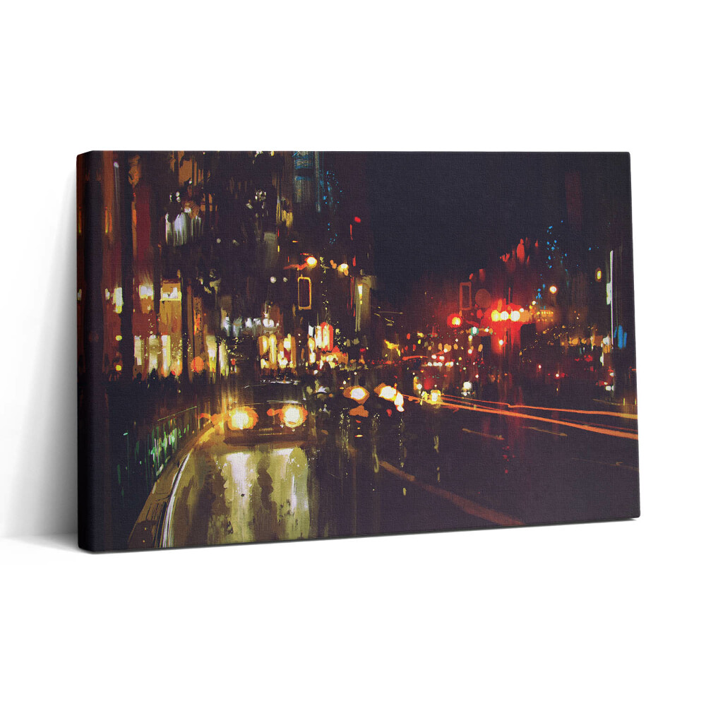 Obraz na plátne 30x20 Nočná jazda mestom