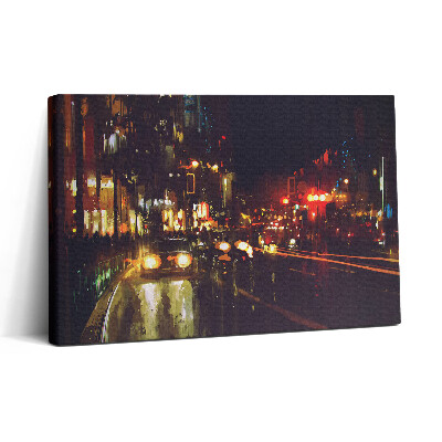 Obraz na plátne 30x20 Nočná jazda mestom